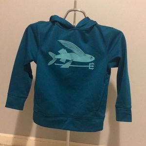 Patagonia kids sweatshirt, small size 7-8, teal color with fish